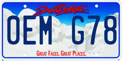 SD license plate 0EMG78
