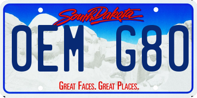 SD license plate 0EMG80
