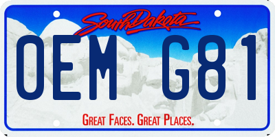 SD license plate 0EMG81
