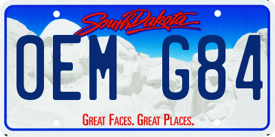 SD license plate 0EMG84