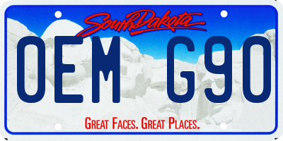 SD license plate 0EMG90