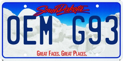 SD license plate 0EMG93