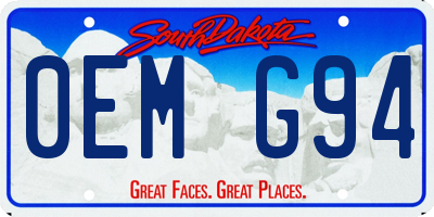 SD license plate 0EMG94