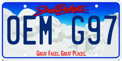 SD license plate 0EMG97