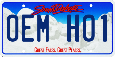 SD license plate 0EMH01