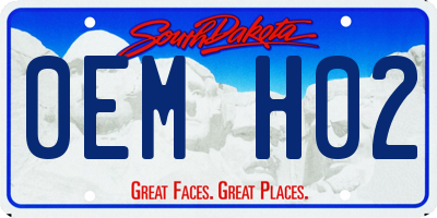 SD license plate 0EMH02