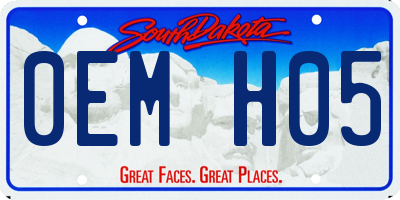 SD license plate 0EMH05