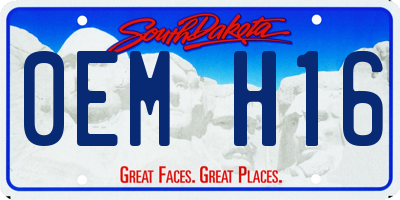 SD license plate 0EMH16