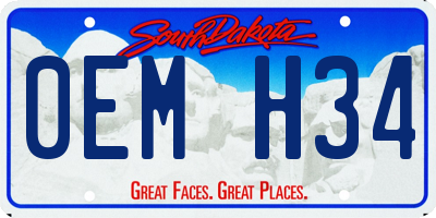 SD license plate 0EMH34