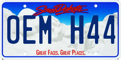 SD license plate 0EMH44