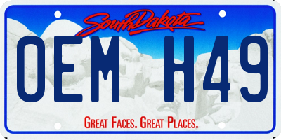 SD license plate 0EMH49