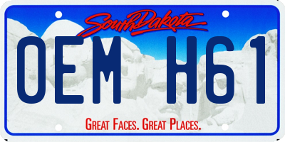 SD license plate 0EMH61
