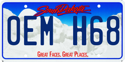 SD license plate 0EMH68