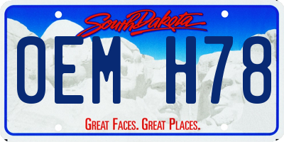 SD license plate 0EMH78