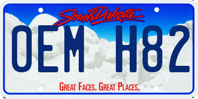 SD license plate 0EMH82