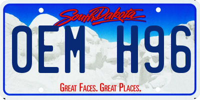 SD license plate 0EMH96