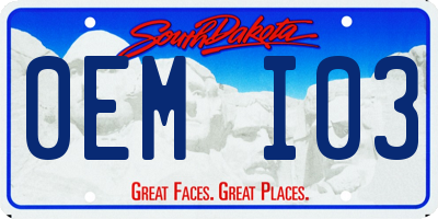 SD license plate 0EMI03