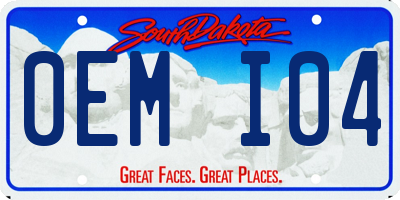 SD license plate 0EMI04
