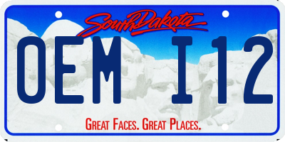 SD license plate 0EMI12
