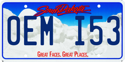 SD license plate 0EMI53
