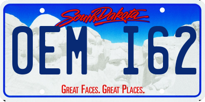 SD license plate 0EMI62