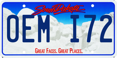 SD license plate 0EMI72