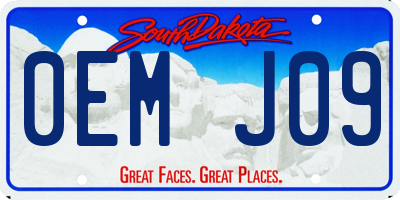 SD license plate 0EMJ09