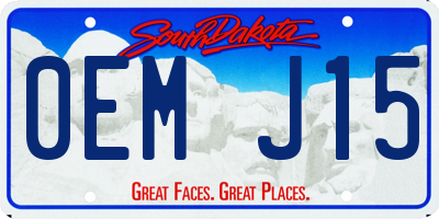 SD license plate 0EMJ15