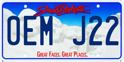 SD license plate 0EMJ22
