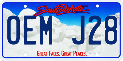 SD license plate 0EMJ28