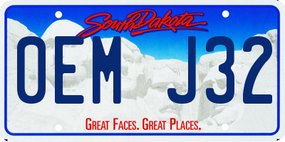 SD license plate 0EMJ32