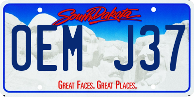 SD license plate 0EMJ37