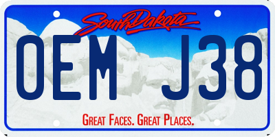 SD license plate 0EMJ38