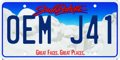 SD license plate 0EMJ41
