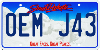 SD license plate 0EMJ43
