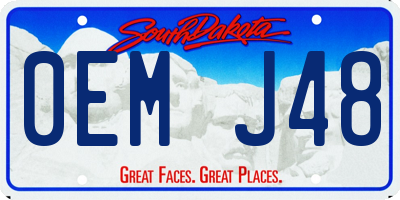 SD license plate 0EMJ48