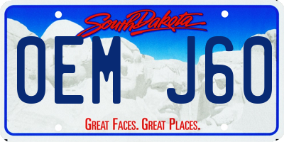 SD license plate 0EMJ60