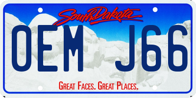 SD license plate 0EMJ66