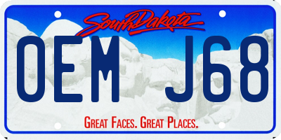 SD license plate 0EMJ68
