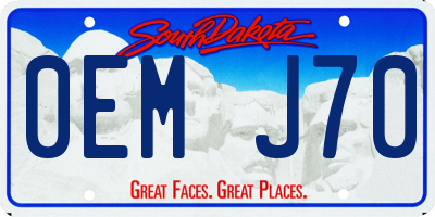 SD license plate 0EMJ70