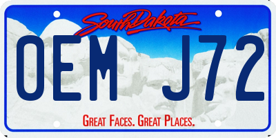 SD license plate 0EMJ72