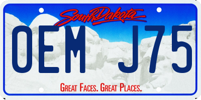 SD license plate 0EMJ75
