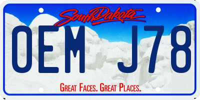 SD license plate 0EMJ78