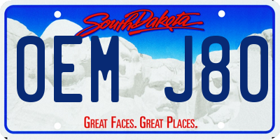 SD license plate 0EMJ80