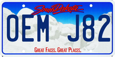 SD license plate 0EMJ82