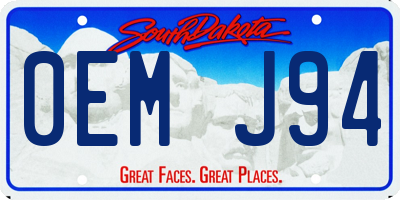 SD license plate 0EMJ94