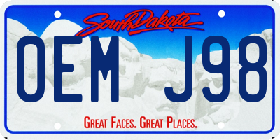 SD license plate 0EMJ98