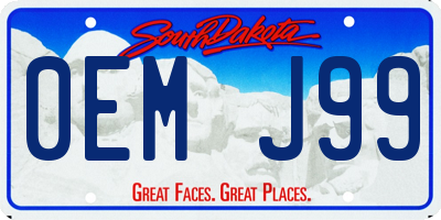 SD license plate 0EMJ99