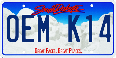 SD license plate 0EMK14