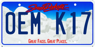 SD license plate 0EMK17